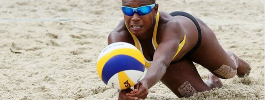 dynamictape on a female volleyballer